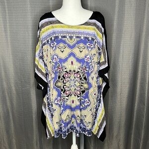 STYLE & CO. BLACK PURPLE SIZE  1X BLOUSE